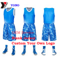 Uniforme de baloncesto sublimado Custom Print Basketball Wear Hombre Camiseta deportiva 100% poliéster